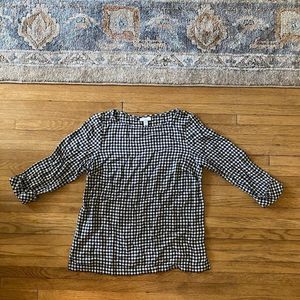 J. Jill Gingham Blouse - Petite Small
